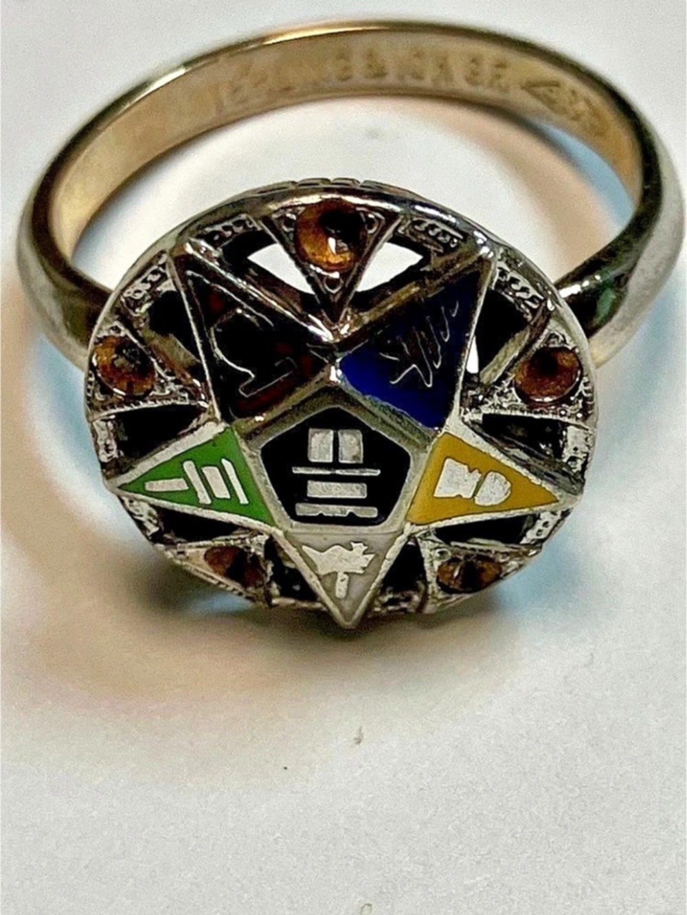 Easter Star Ring silver and 14kt gold filled Size 6 1/2